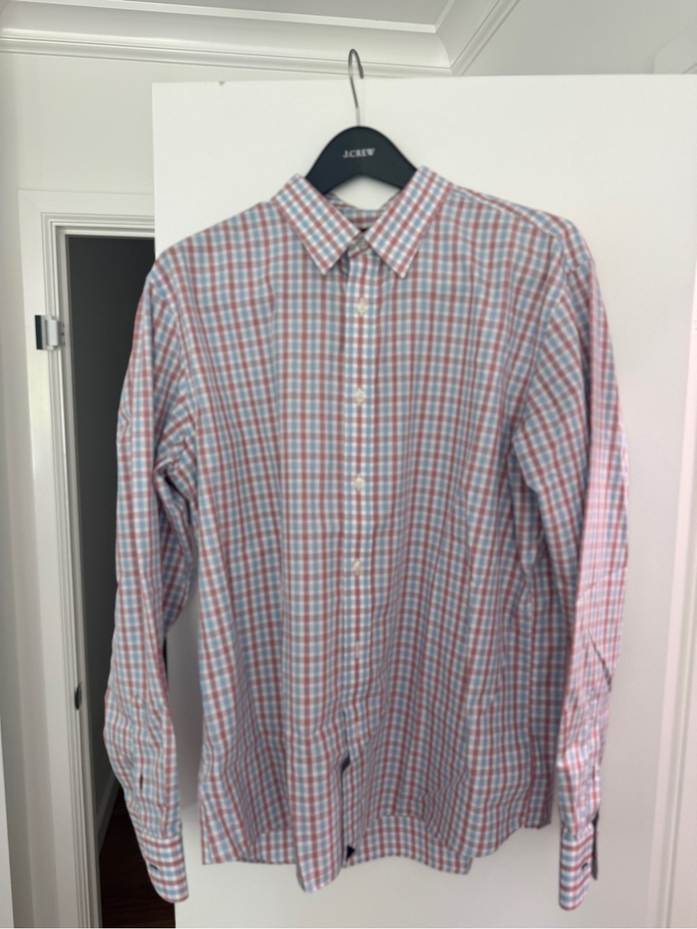 UNTUCKit Mixon Men’s XL Classic Plaid Button Down Shirt Blue Red Cotton